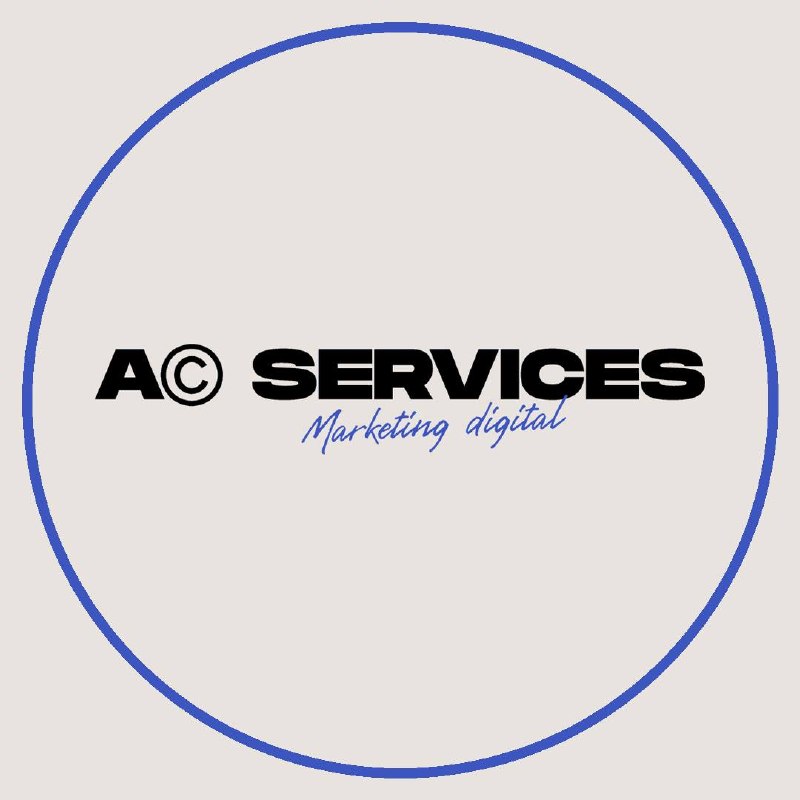 Logotipo circular de ACservices, Marketing digital