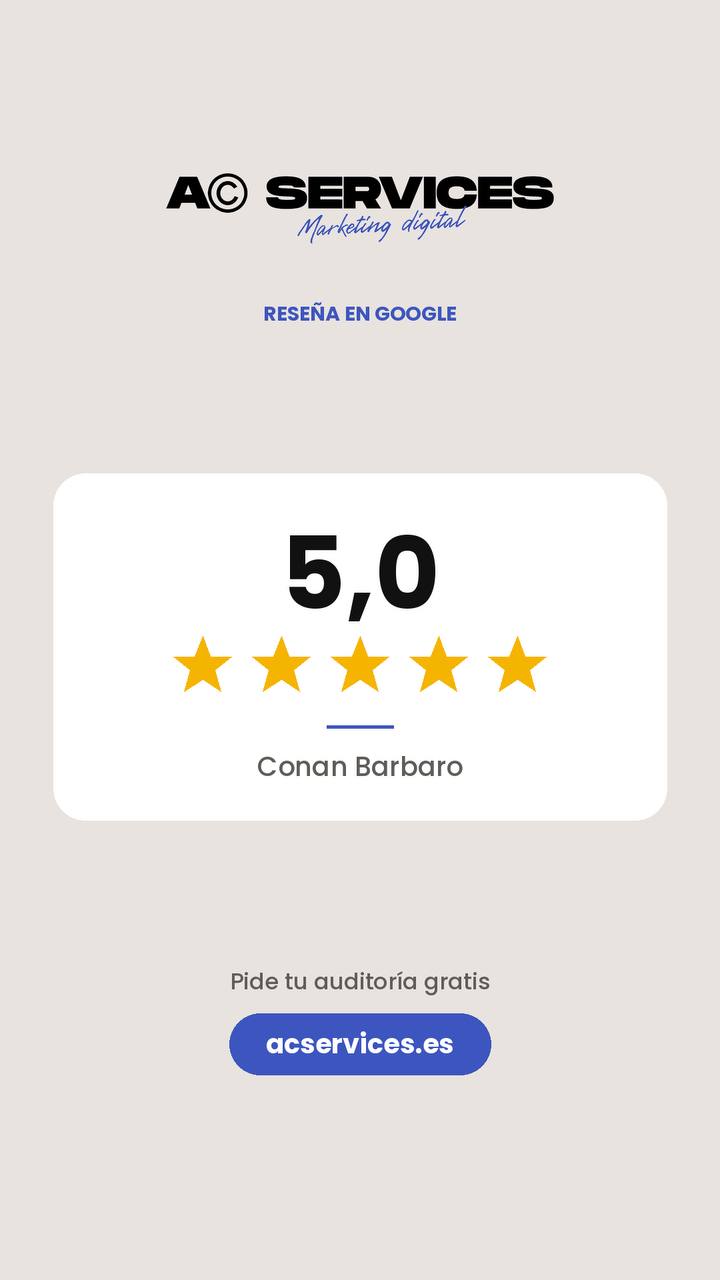 Captura original de la reseña de Google de Conan Barbaro