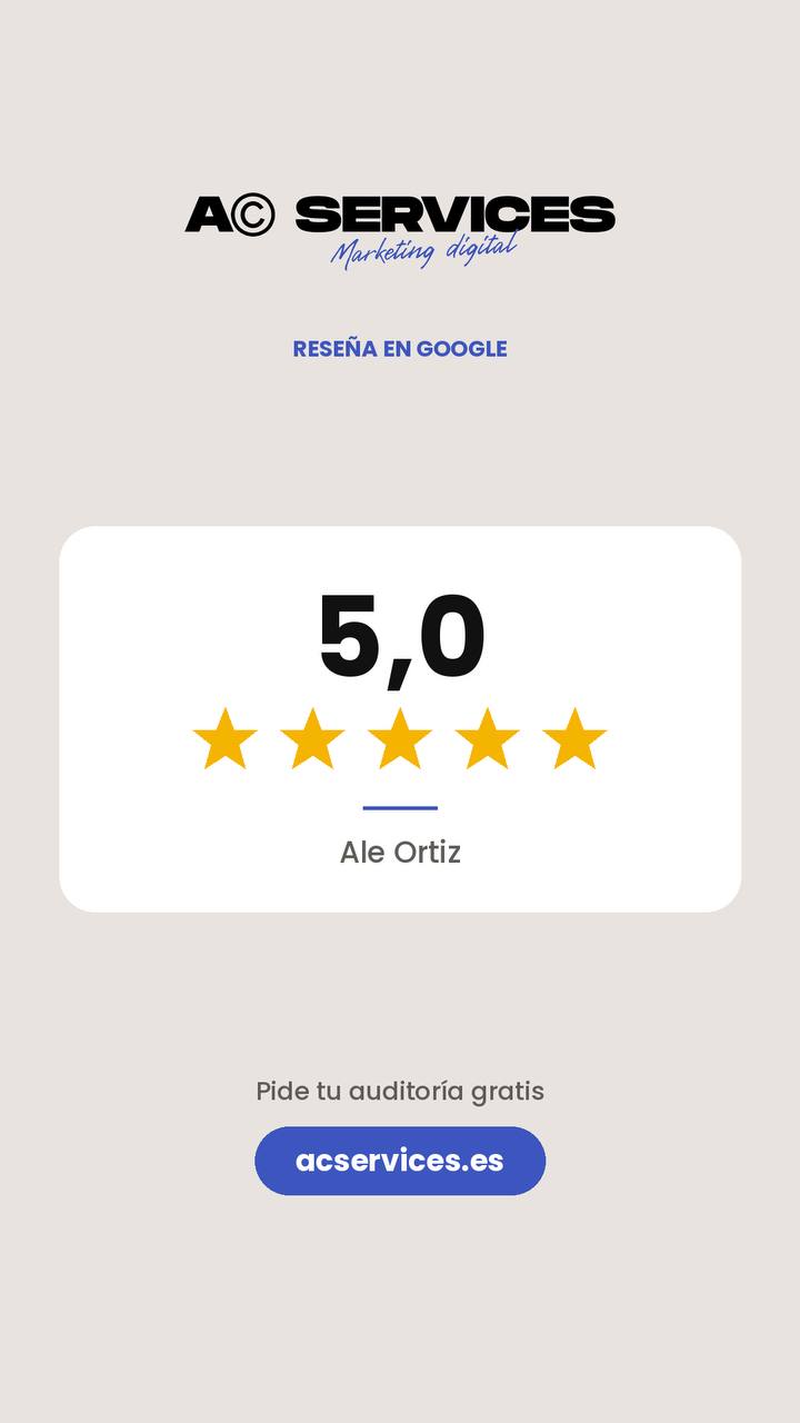 Captura original de la reseña de Google de Ale Ortiz