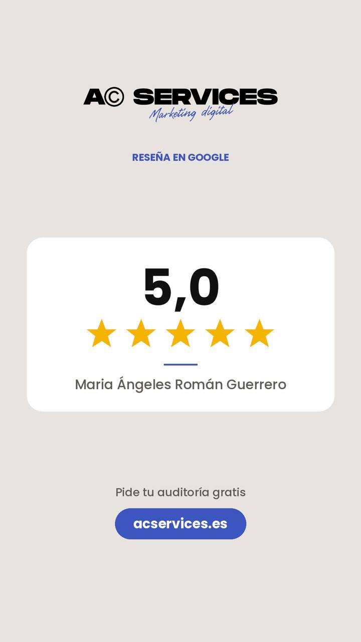 Captura original de la reseña de Google de María Ángeles Román Guerrero