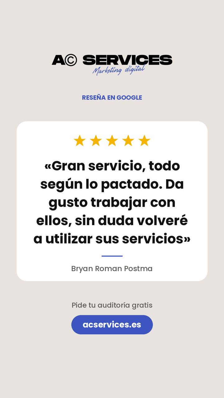 Captura original de la reseña de Google de Bryan Roman Postma
